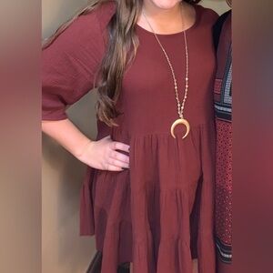 Rust colored boutique dress